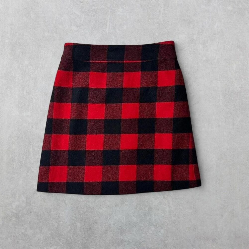 Jcrew Women's Red and Black Skirt
